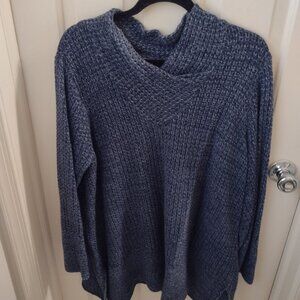 Eight eight eight 2X women's marled cowl neck sweater